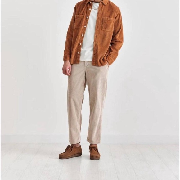 NWT Wax London Kurt Trouser twill beige 30 classic casual travel preppy - Picture 1 of 8